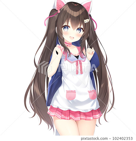 girl, girl illustration, female, person, anime, cartoon, moe, material, kawaii, cute, 102402353
