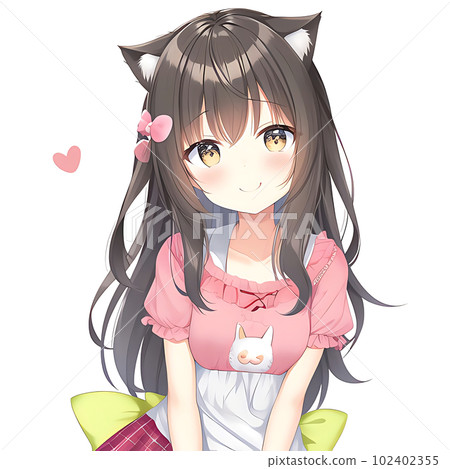 girl, girl illustration, female, person, anime, cartoon, moe, material, kawaii, cute, 102402355