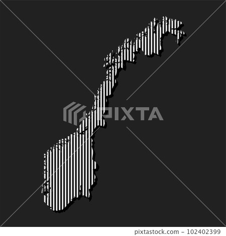Abstract map Norway, parallel white lines Abstract map Norway, parallel white lines 102402399