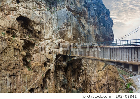 Bridge at royal trail in Spanish mountains Bridge at royal trail in Spanish mountains 102402841