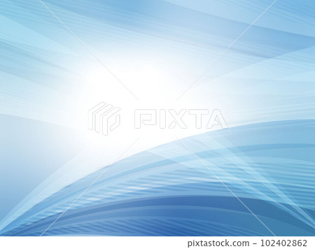 在晴朗的天空中具有抽象流線的海洋背景_藍色 102402862