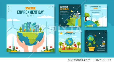 World Environment Day Social Media Post Flat Cartoon Hand Drawn Templates Background Illustration World Environment Day Social Media Post Flat Cartoon Hand Drawn Templates Background Illustration 102402943