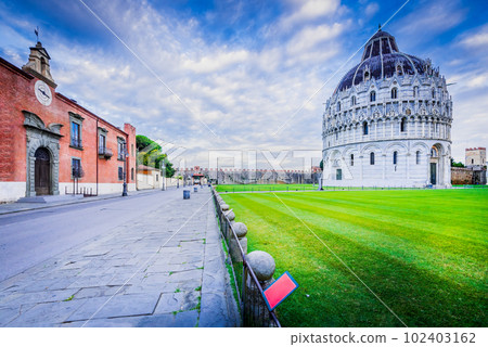 Pisa, Italy. The Baptistery, popular attraction in Tuscany. 102403162