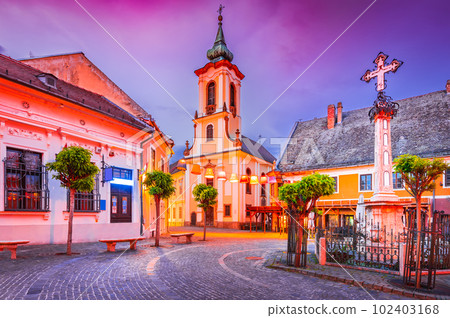 Szentendre, Hungary - Beautiful downtown, Danuber riverbank Szentendre, Hungary - Beautiful downtown, Danuber riverbank 102403168