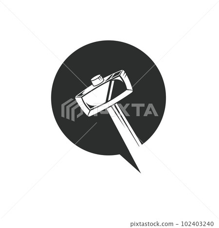 hammer icon vector concept design template hammer icon vector concept design template 102403240