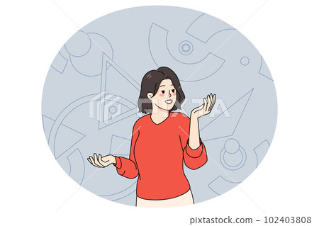 Businesswoman work with data and charts 102403808