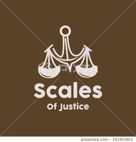 Scales of Law Logo, Scales of Justice Vector, Simple Line Design, Icon Symbol Illustration Scales of Law Logo, Scales of Justice Vector, Simple Line Design, Icon Symbol Illustration 102403863