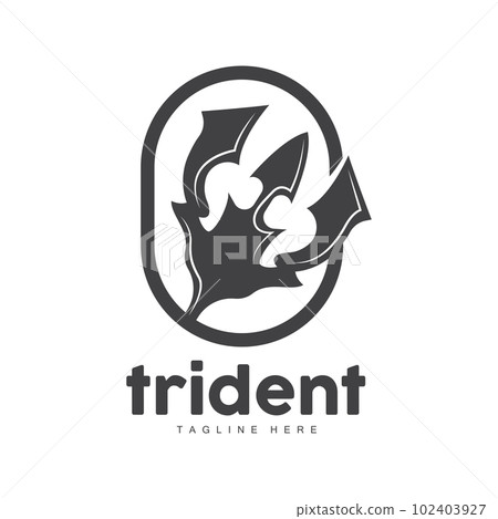 Trident Logo, Elegant Simple Minimalist Design, Zeus God Weapon Vector, Templete Illustration Symbol Icon Trident Logo, Elegant Simple Minimalist Design, Zeus God Weapon Vector, Templete Illustration Symbol Icon 102403927