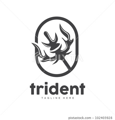 Trident Logo, Elegant Simple Minimalist Design, Zeus God Weapon Vector, Templete Illustration Symbol Icon Trident Logo, Elegant Simple Minimalist Design, Zeus God Weapon Vector, Templete Illustration Symbol Icon 102403928