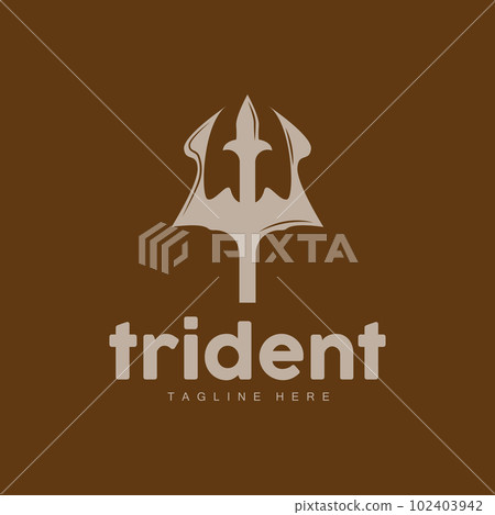 Trident Logo, Elegant Simple Minimalist Design, Zeus God Weapon Vector, Templete Illustration Symbol Icon Trident Logo, Elegant Simple Minimalist Design, Zeus God Weapon Vector, Templete Illustration Symbol Icon 102403942