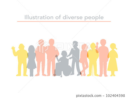 Image silhouette of diversity Image silhouette of diversity 102404398