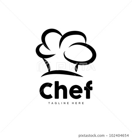 Chef Hat Logo, Cooking Vector Hand Made Chef Hat Collection, Product Branding Design 102404654