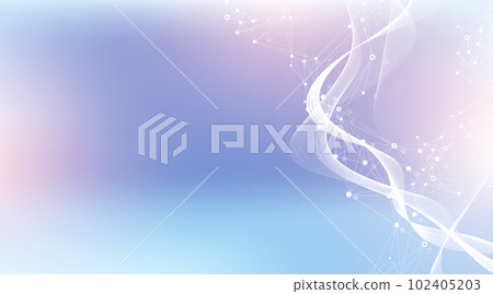 Abstract structure molecules or atom for science or medical background, illustration 102405203