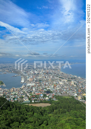 從函館山眺望函館市 從函館山眺望函館市 102405222