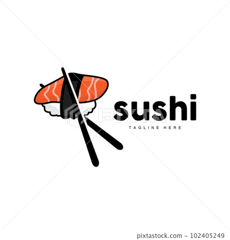 Sushi Logo, Japanese Fast Food Design, Vector Icon Template Symbol Sushi Logo, Japanese Fast Food Design, Vector Icon Template Symbol 102405249