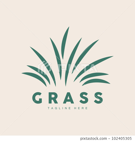 Green Grass Logo Design, Farm Landscape Illustration, Natural Scenery Vector Green Grass Logo Design, Farm Landscape Illustration, Natural Scenery Vector 102405305