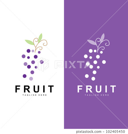 Grape Logo, Farm Fruit Vector, Fresh Purple Fruit Design, Grape Product Icon, Fruit Shop 102405450