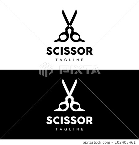 Scissors Logo, Cutting Tools Vector, Barbershop Razor Scissors Simple Design, Illustration Template Icon Scissors Logo, Cutting Tools Vector, Barbershop Razor Scissors Simple Design, Illustration Template Icon 102405461