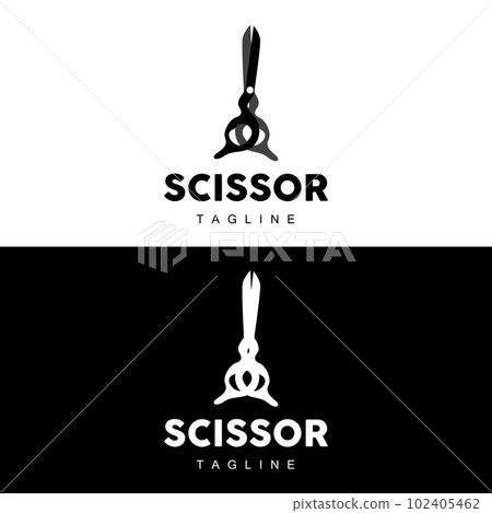 Scissors Logo, Cutting Tools Vector, Barbershop Razor Scissors Simple Design, Illustration Template Icon Scissors Logo, Cutting Tools Vector, Barbershop Razor Scissors Simple Design, Illustration Template Icon 102405462