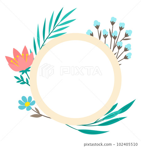 Background with flowers. Romantic template with floral decor. 102405510