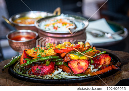 Indian food. Spicy, aromatic, and flavorful cuisine. 102406033