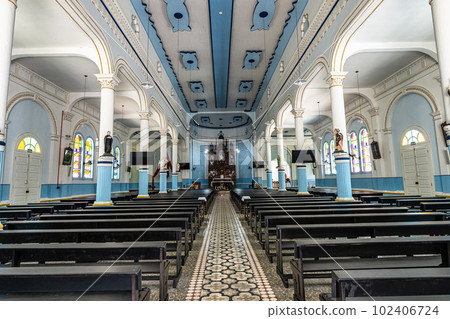 Interior of Igreja Matriz Sao Virgilio Church at Nova Trento, Santa Catarina, Brazil Interior of Igreja Matriz Sao Virgilio Church at Nova Trento, Santa Catarina, Brazil 102406724