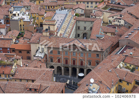 Aerial view of the Palazzo Manzoli Malvasia in Bologna 102406978