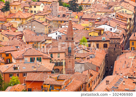 Aerial view of the church of Saint Vitalis and Agricola in Bologna 102406980