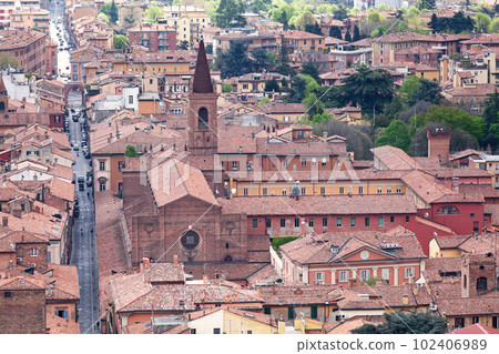 Aerial view of the basilica of Santa Maria dei Servi in Bologna Aerial view of the basilica of Santa Maria dei Servi in Bologna 102406989