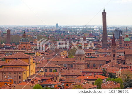 Aerial view of Bologna in Italy 102406991