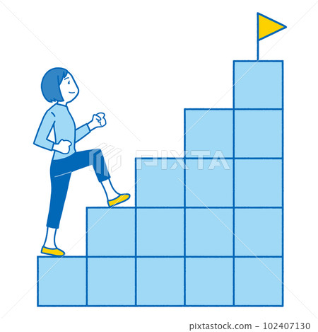 一個女人爬樓梯 102407130