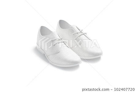 Blank white casual shoes mockup, side view 102407720