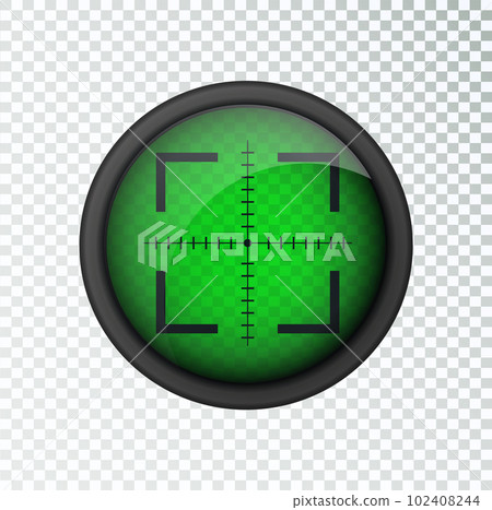 Realistic sniper sight thermal imager. Sniper scope with measurement thermal imager marks template. Sniper scope crosshairs view. Realistic vector optical sight. Realistic sniper sight thermal imager. Sniper scope with measurement thermal imager marks template. Sniper scope crosshairs view. Realistic vector optical sight. 102408244