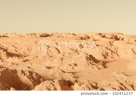 3d illustration of Martian landscape 3d illustration of Martian landscape 102411237