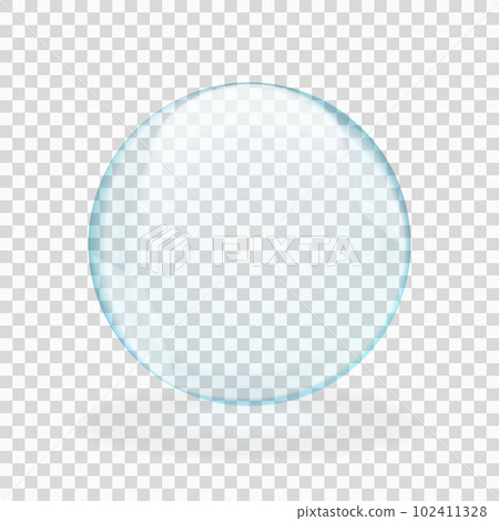 Blue translucent light sphere with glares and transparency 102411328