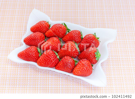 strawberries in tray strawberries in tray 102411492