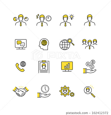 Business icon set 102412372
