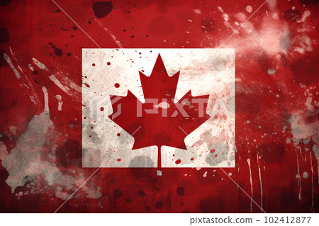 Canada Flag Canadian Flag Grunge. AI generative. Canada Flag Canadian Flag Grunge. AI generative. 102412877