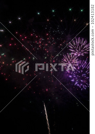 firework. A sparkling fireworks display. 102413182