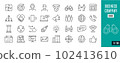 Business and company line icons Company. The set includes a Teamwork Presentation Leadership Manager Success Partnership 102413610