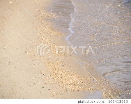 Beach of the sandy beach of the transparent beautiful sea. Beach of the sandy beach of the transparent beautiful sea. 102413913