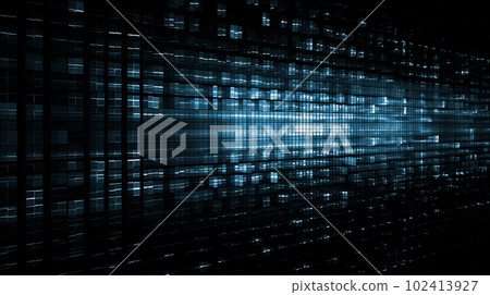 Abstract algorithm technology background. Digital firewall security. Pixel texture illustration by Generative AI Abstract algorithm technology background. Digital firewall security. Pixel texture illustration by Generative AI 102413927