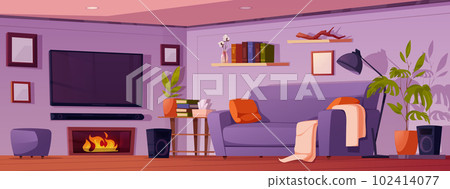 Modern living room interior with furniture 102414077