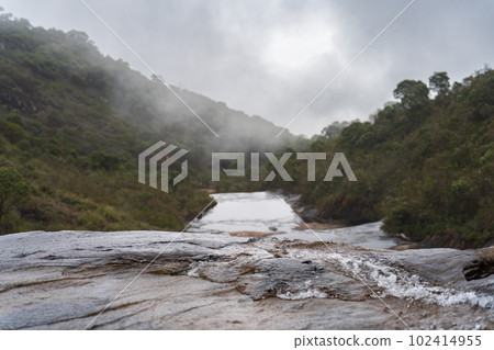 Majestic Waterfall Edge in Misty Green Jungle Majestic Waterfall Edge in Misty Green Jungle 102414955