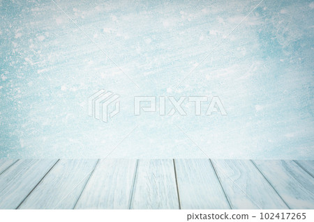 The Blue wooden floor and blue wall with copy space. Empty room background for your design. The Blue wooden floor and blue wall with copy space. Empty room background for your design. 102417265