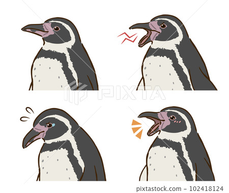 Humboldt penguin emotions set Humboldt penguin emotions set 102418124