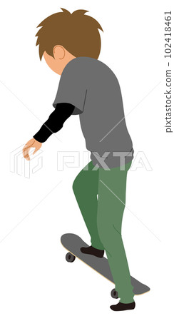 young man riding a skateboard 102418461