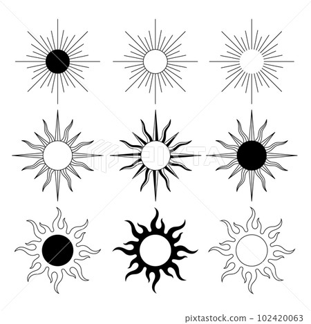 太陽圖標集 太陽圖標集 102420063