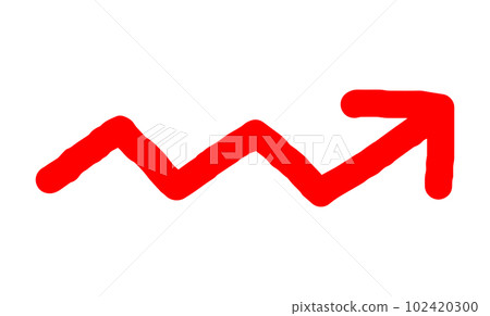 Hand-drawn thick arrow_jagged 102420300