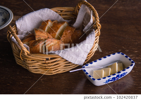Bread and butter fermented butter 102420837